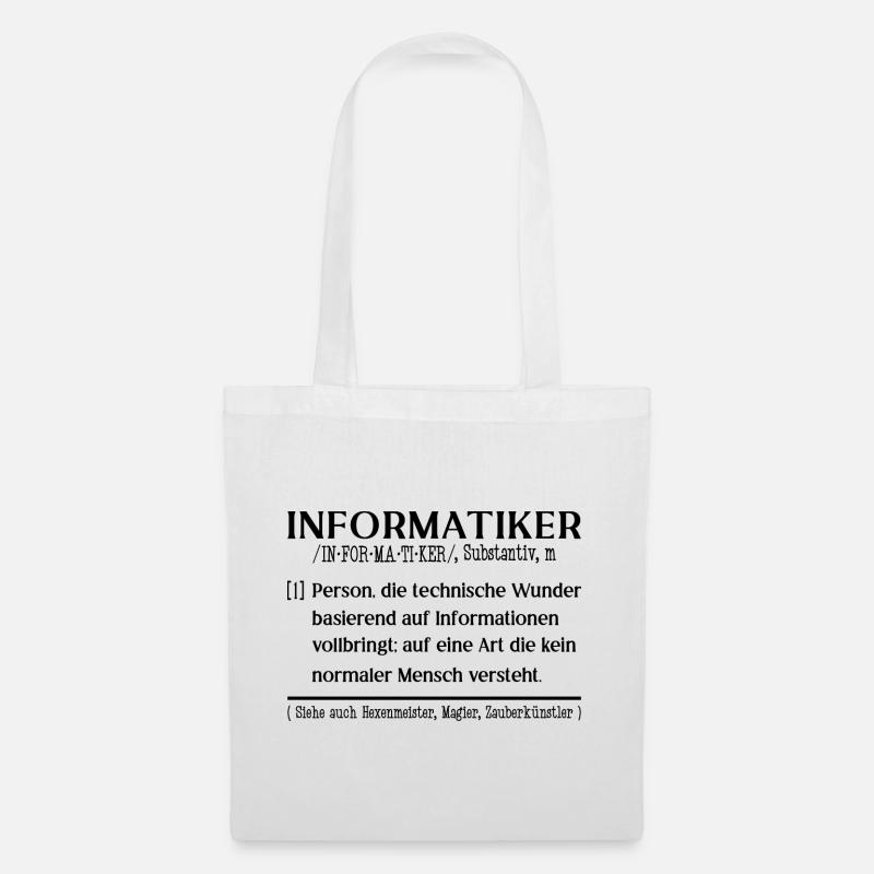 Informatiker Duden Definition - Stoffbeutel - Weiß