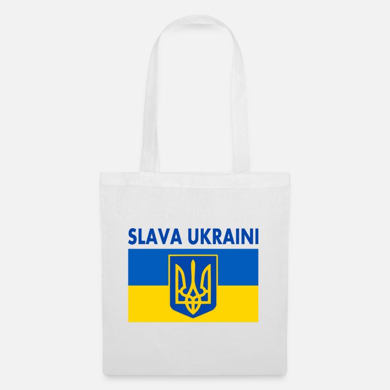 Slava ukraini - Stoffbeutel - Weiß
