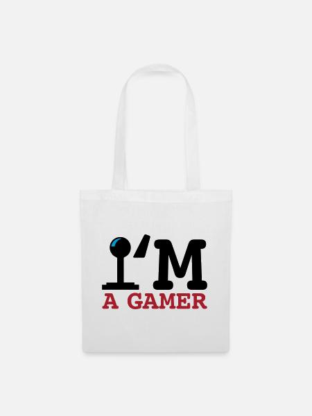 A Gamer Bold Typografie - Stoffbeutel - Weiß