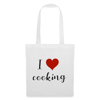 I love Cooking - Stoffbeutel - Weiß - Vorne