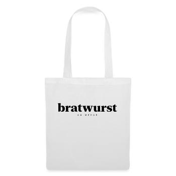 Bratwurst - Sac en tissu - blanc - Devant
