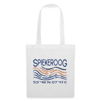 Spiekeroog North Sea Island GPS coordinates - Tote Bag - white - Front