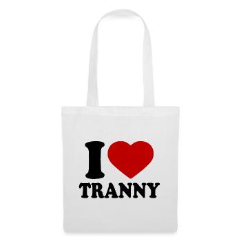 I love tranny - Sac en tissu - blanc - Devant