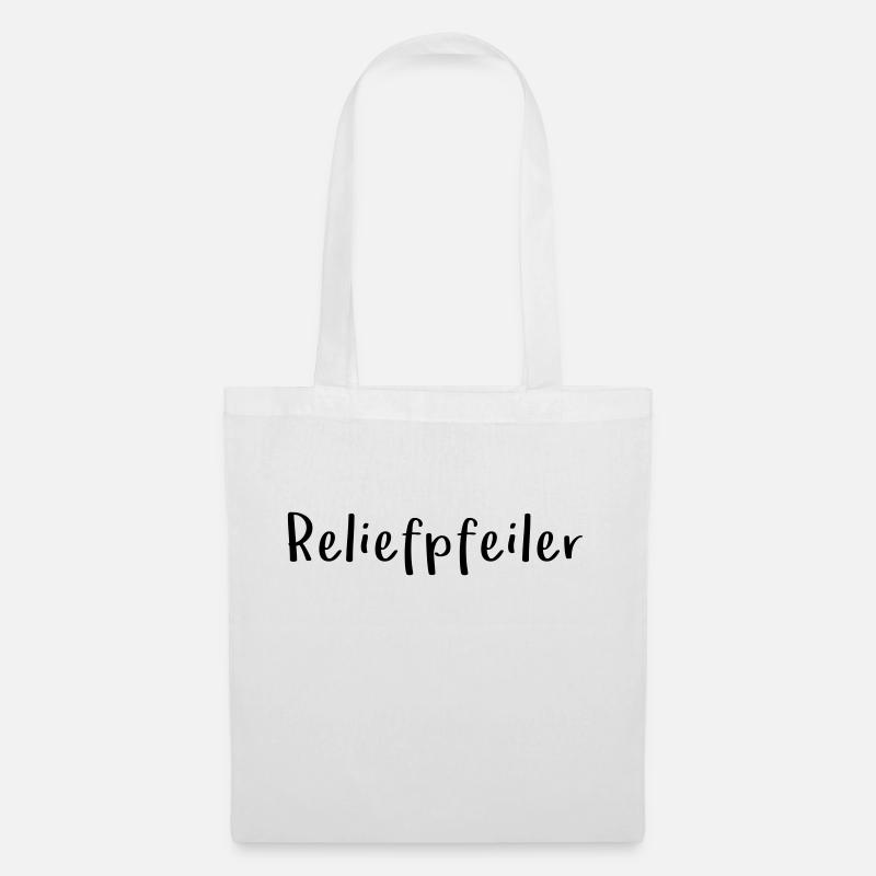 Anagram Reliefpfeiler Text Logo Fun - Stoffbeutel - Weiß