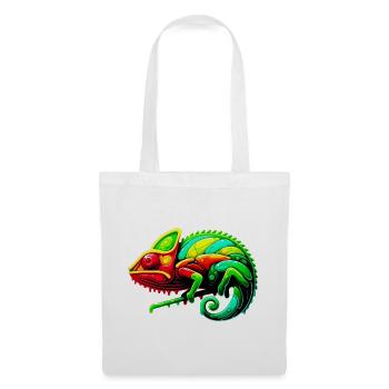 Caméléon - Sac en tissu - blanc - Devant