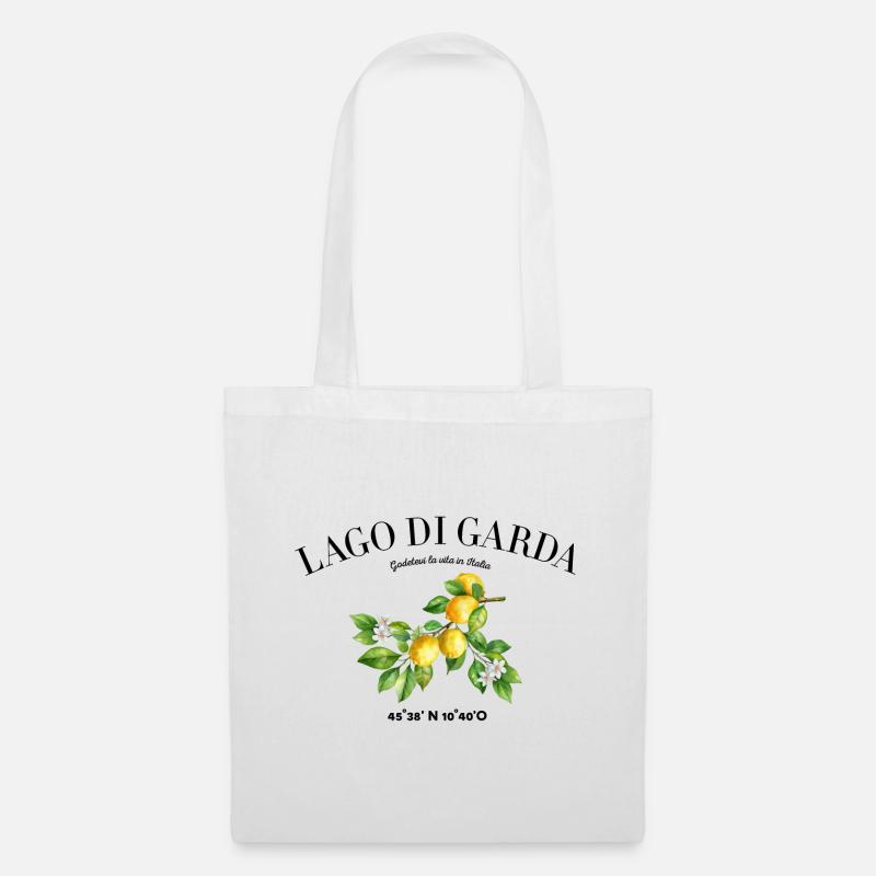 Lago Di Garda Gardasee Camping - Stoffbeutel - Weiß