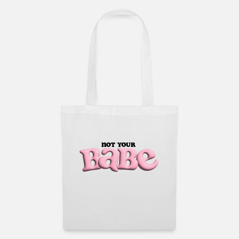 Pas votre bébé - Bubble Statement - Sac en tissu - blanc