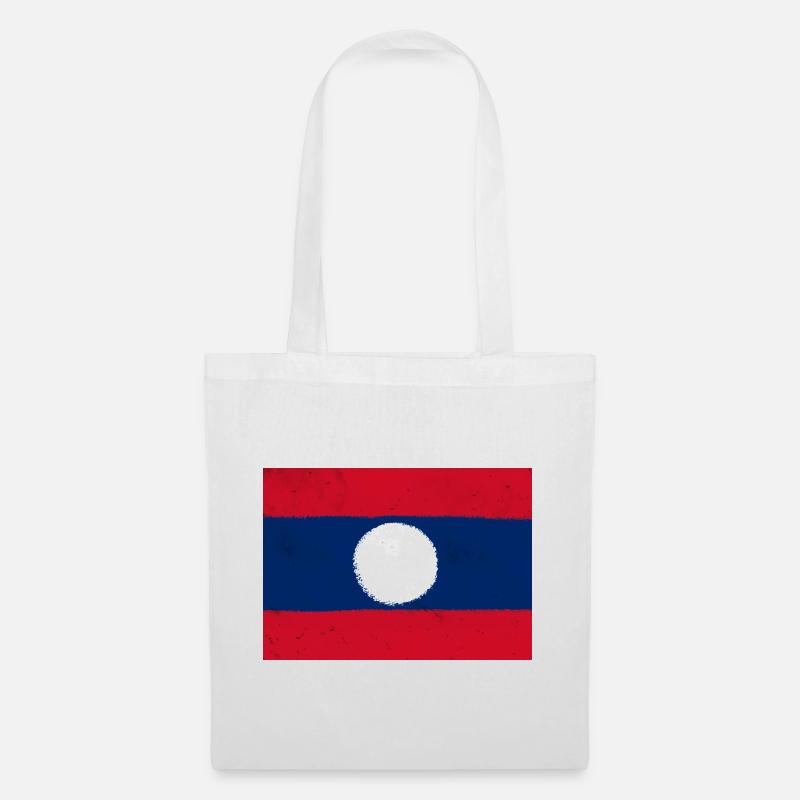 Flagge von Laos - Stoffbeutel - Weiß