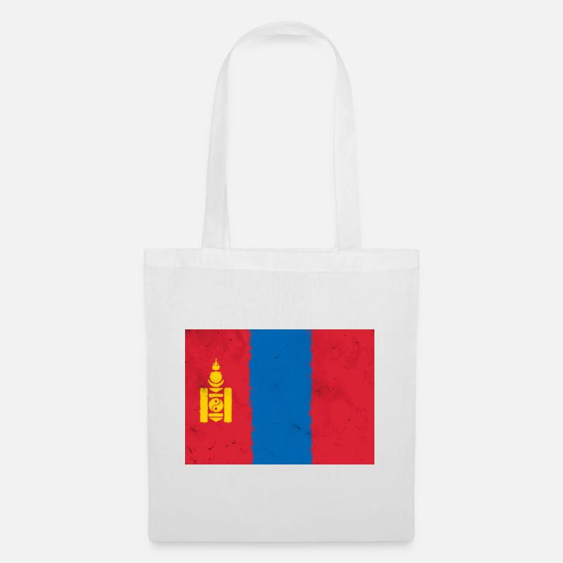 Flagge der Mongolei - Stoffbeutel - Weiß