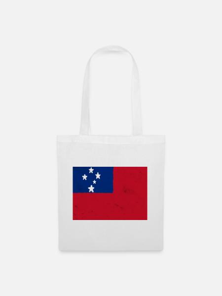 Flagge von Samoa - Stoffbeutel - Weiß