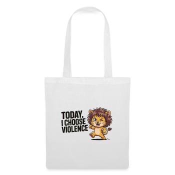 Kitten with wildness motto - Tote Bag - white - Front
