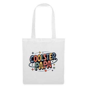 Papa le plus cool néon rétro - Sac en tissu - blanc - Devant