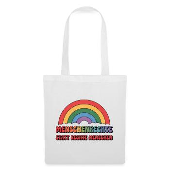Human rights instead of right-wing people - Cool Pride - Tote Bag - white - Front