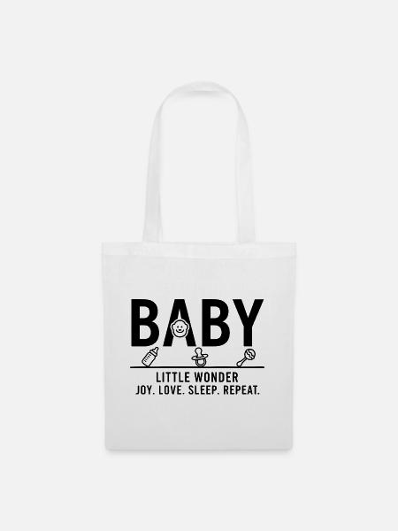 Baby Little Wonder Minimalistisches Design - Stoffbeutel - Weiß