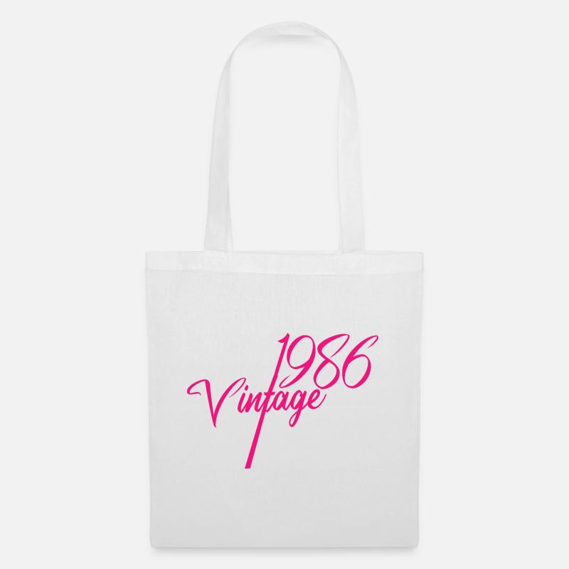 Vintage 1986 Script Kollektion - Stoffbeutel - Weiß