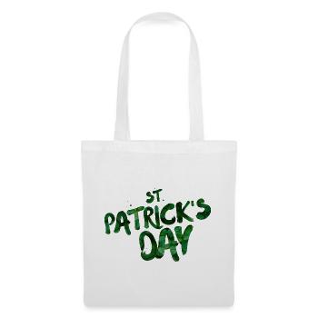 Grüne Blatt-Typo St Patrick's Day - Stoffbeutel - Weiß - Vorne