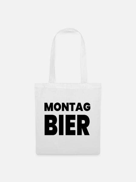 Bier - Stoffbeutel - Weiß