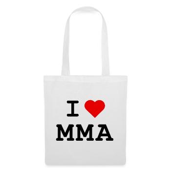 I love MMA  - Ich liebe MMA - Stoffbeutel - Weiß - Vorne