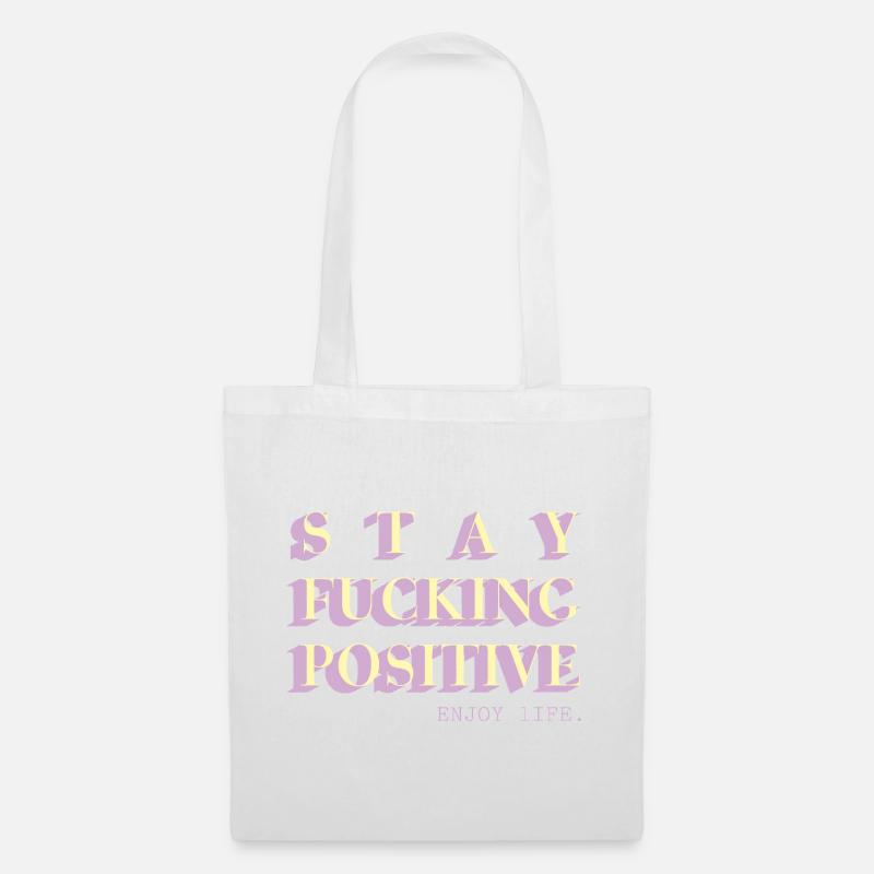 Reste positif, déclaration de faute de frappe - Sac en tissu - blanc