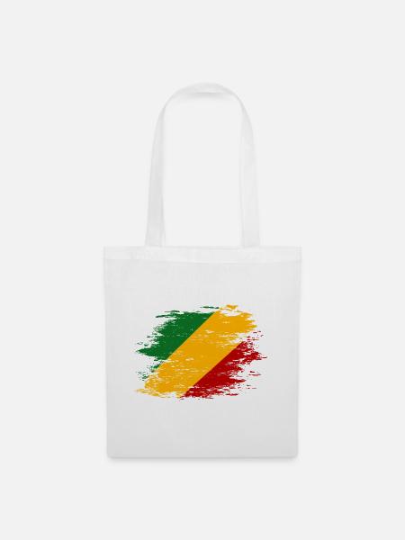 Kongo_Flagge_used - Stoffbeutel - Weiß