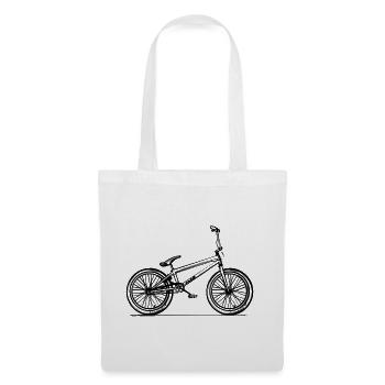 BMX-Fahrrad - Illustration - Stoffbeutel - Weiß - Vorne