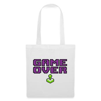 Game Over Pixel Logo - Stoffbeutel - Weiß - Vorne