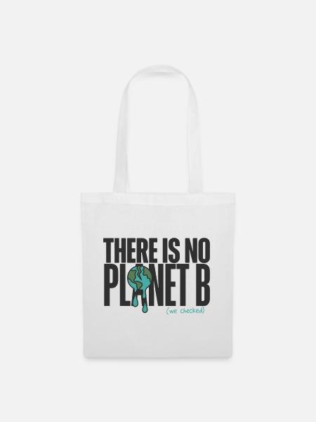 No Planet B Klimaschutz - Stoffbeutel - Weiß