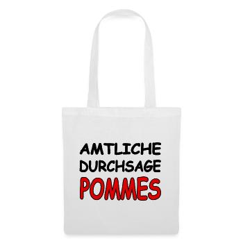 Pommes - Stoffbeutel - Weiß - Vorne