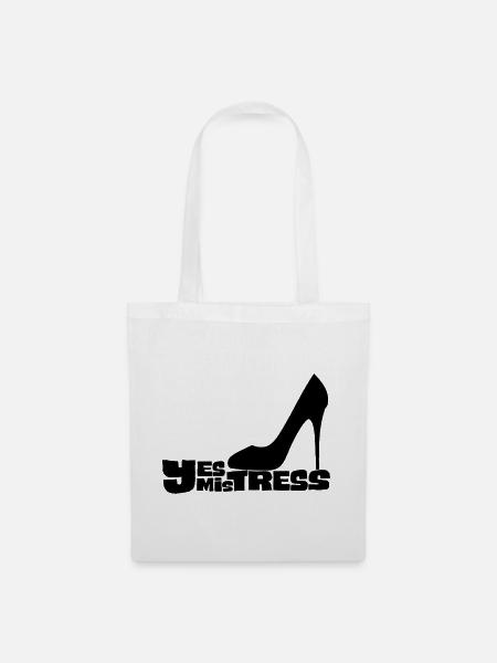 Ja, Herrin Stiletto Heel - Stoffbeutel - Weiß