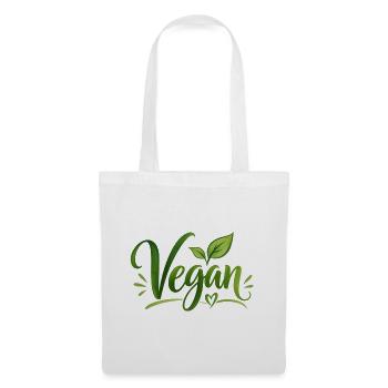 Vegan - Veganer - fleischfrei - fleischlos - Stoffbeutel - Weiß - Vorne