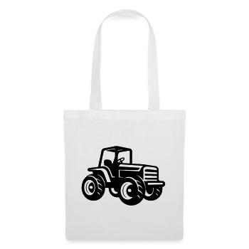 Traktor Schlepper Symbol - Stoffbeutel - Weiß - Vorne
