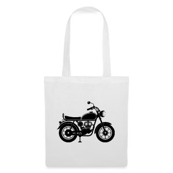 Motorrad - Stoffbeutel - Weiß - Vorne