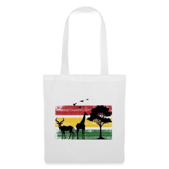 Afrika Safaritour Tiere Africa Five Urlaub - Stoffbeutel - Weiß - Vorne