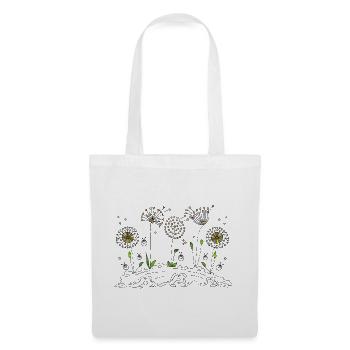 Blumen - Stoffbeutel - Weiß - Vorne