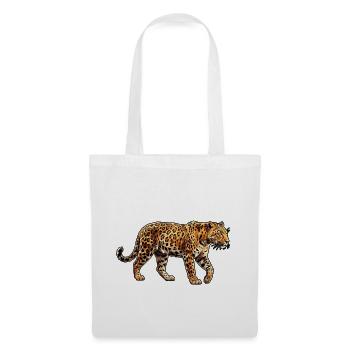 Poly Stil Leopard - Stoffbeutel - Weiß - Vorne