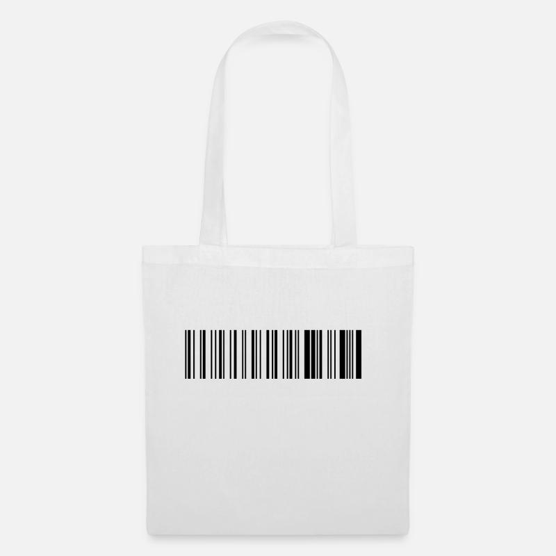 code à barres. - Sac en tissu - blanc