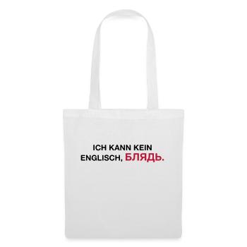Je ne peux pas parler anglais bljat disant - idée cadeau - Sac en tissu - blanc - Devant