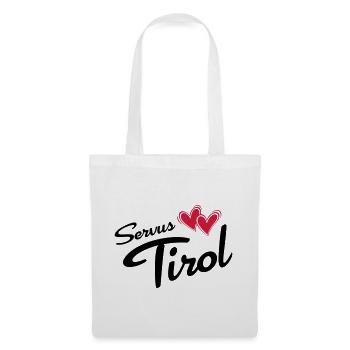 Servus Tyrol with double heart - Tote Bag - white - Front