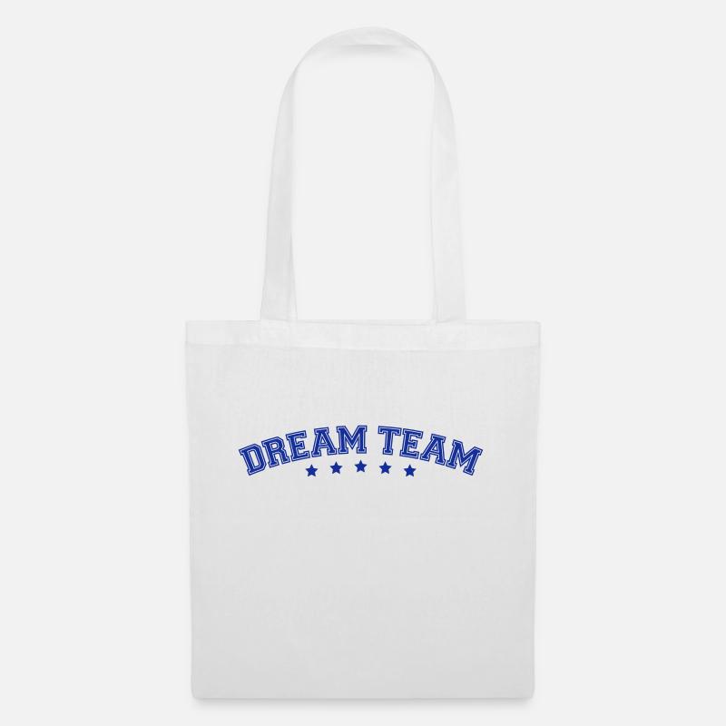 Text Bogen Design Freunde Pärchen Paar Dream Team - Stoffbeutel - Weiß