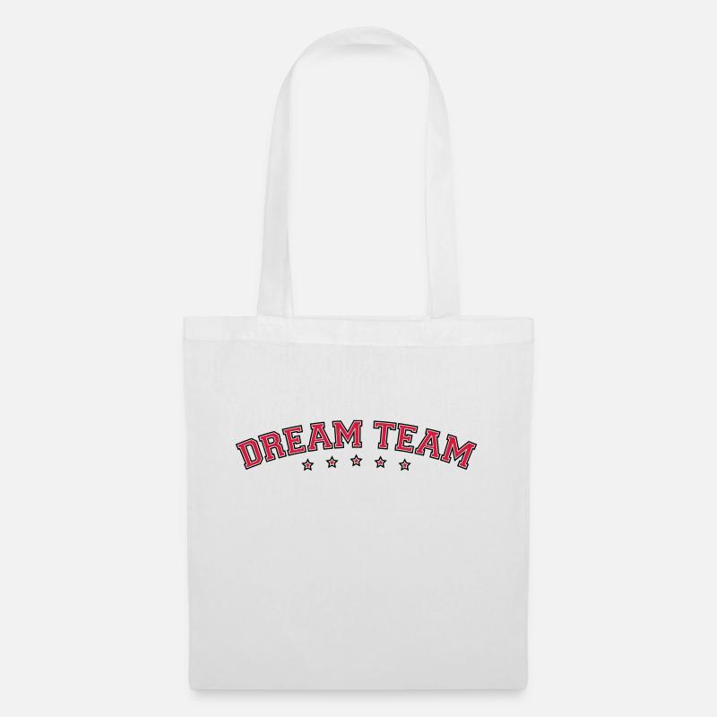 Text Bogen Design Freunde Pärchen Paar Dream Team - Stoffbeutel - Weiß