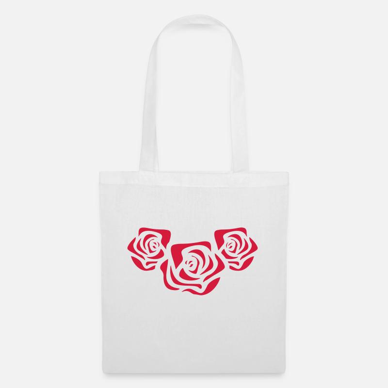 rote rosen - Stoffbeutel - Weiß