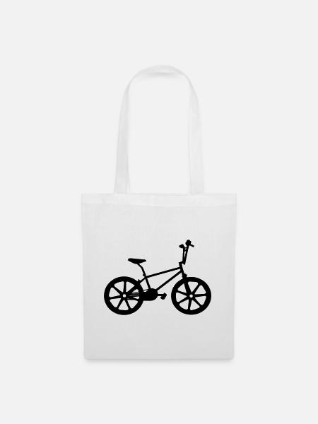 BMX Fahrrad | BMX Rad | BMX Bike - Stoffbeutel - Weiß