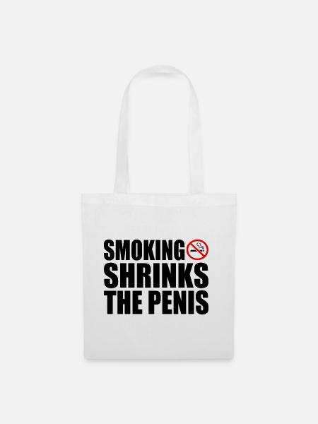 Smoking shrinks the penis - Stoffbeutel - Weiß