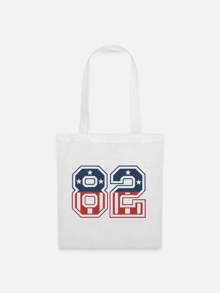 Nummer 82 USA - Stoffbeutel - Weiß