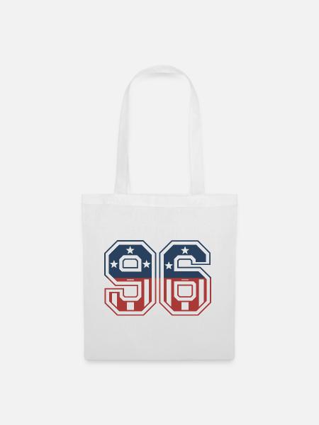 Nummer 96 USA - Stoffbeutel - Weiß