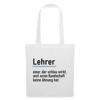 Lehrer - Stoffbeutel - Weiß - Vorne