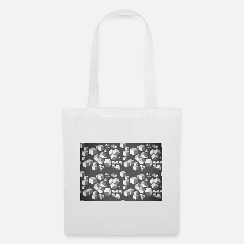Deco pattern grey-white - Tote Bag - white