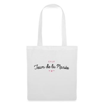 T-shirt EVJF "Team de la Mariée" - Sac en tissu - blanc - Devant