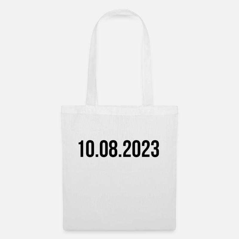 10.08.2023 Datum - Stoffbeutel - Weiß