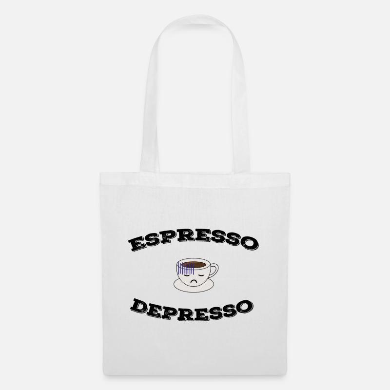 Espresso Depresso - Stoffbeutel - Weiß